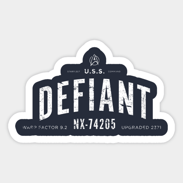 U.S.S. Defiant Sticker by MindsparkCreative